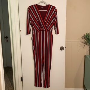 Striped romper with pockets!